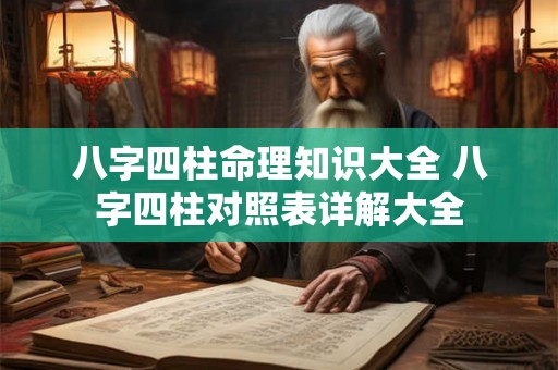 八字四柱命理知识大全 八字四柱对照表详解大全 八字四柱命理知识大全 八字四柱对照表详解大全