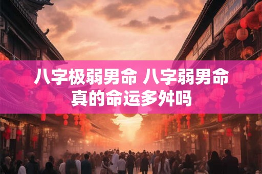 八字极弱男命 八字弱男命真的命运多舛吗