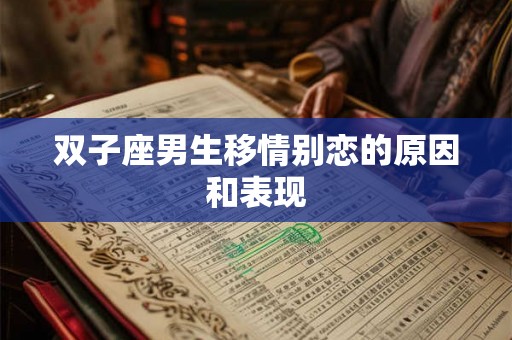 双子座男生移情别恋的原因和表现 双子座男生移情别恋的原因和表现