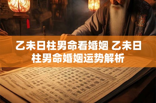 乙未日柱男命看婚姻 乙未日柱男命婚姻运势解析 乙未日柱男命看婚姻 乙未日柱男命婚姻运势解析