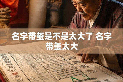 名字带玺是不是太大了 名字带玺太大 名字带玺是不是太大了 名字带玺太大