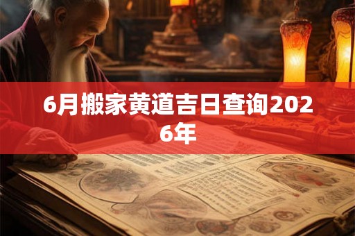 6月搬家黄道吉日查询2026年 6月搬家黄道吉日查询2026年