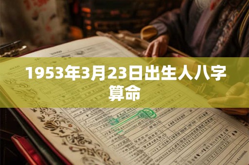 1953年3月23日出生人八字算命 1953年3月23日出生人八字算命