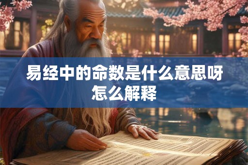 易经中的命数是什么意思呀怎么解释 易经中的命数是什么意思呀怎么解释