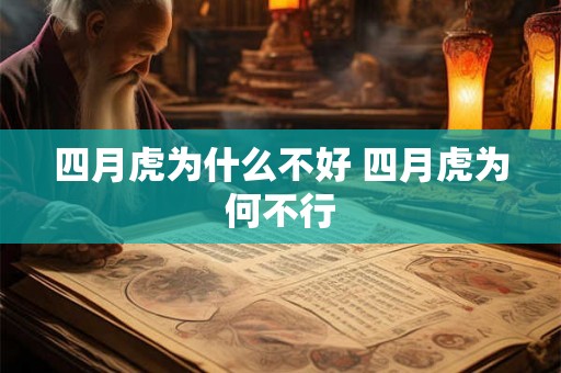 四月虎为什么不好 四月虎为何不行 四月虎为什么不好 四月虎为何不行