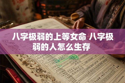 八字极弱的上等女命 八字极弱的人怎么生存 八字极弱的上等女命 八字极弱的人怎么生存