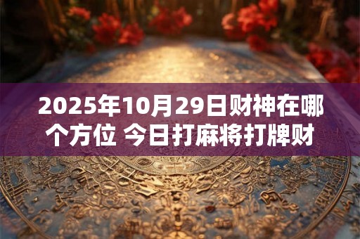 2025年10月29日财神在哪个方位 今日打麻将打牌财神方位 2025年10月29日财神在哪个方位 今日打麻将打牌财神方位