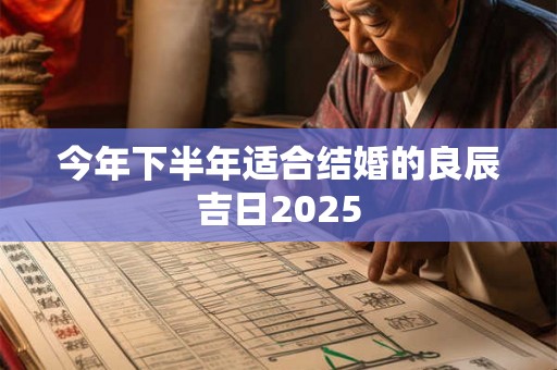 今年下半年适合结婚的良辰吉日2025