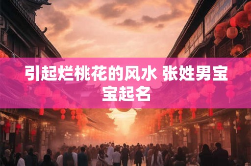 引起烂桃花的风水 张姓男宝宝起名 引起烂桃花的风水 张姓男宝宝起名