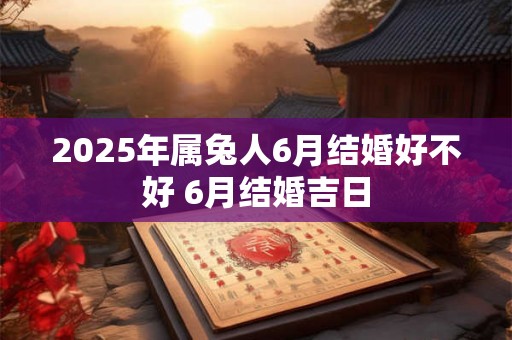 2025年属兔人6月结婚好不好 6月结婚吉日 2025年属兔人6月结婚好不好 6月结婚吉日