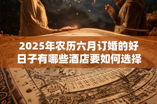 2025年农历六月订婚的好日子有哪些酒店要如何选择 2025年农历六月订婚的好日子有哪些酒店要如何选择