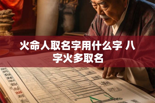 火命人取名字用什么字 八字火多取名 火命人取名字用什么字 八字火多取名