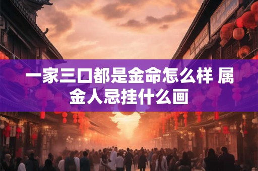 一家三口都是金命怎么样 属金人忌挂什么画 一家三口都是金命怎么样 属金人忌挂什么画