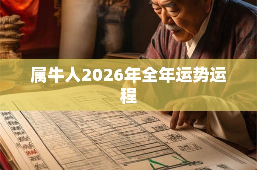 属牛人2026年全年运势运程
