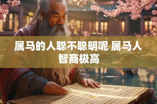 属马的人聪不聪明呢 属马人智商极高 属马的人聪不聪明呢 属马人智商极高
