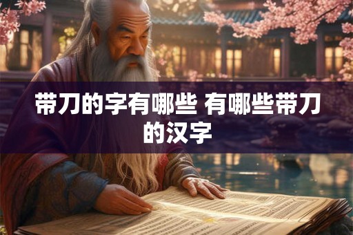 带刀的字有哪些 有哪些带刀的汉字 带刀的字有哪些 有哪些带刀的汉字
