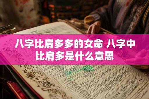 八字比肩多多的女命 八字中比肩多是什么意思 八字比肩多多的女命 八字中比肩多是什么意思