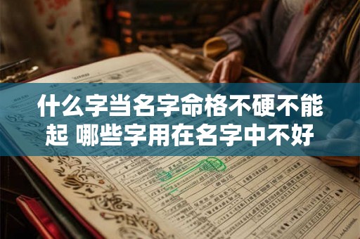 什么字当名字命格不硬不能起 哪些字用在名字中不好 什么字当名字命格不硬不能起 哪些字用在名字中不好
