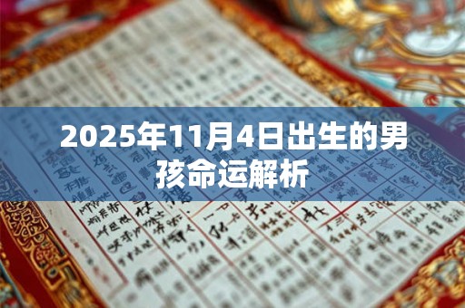 2025年11月4日出生的男孩命运解析 2025年11月4日出生的男孩命运解析