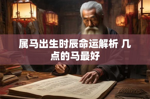 属马出生时辰命运解析 几点的马最好 属马出生时辰命运解析 几点的马最好
