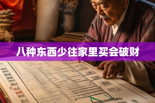 八种东西少往家里买会破财 八种东西少往家里买会破财