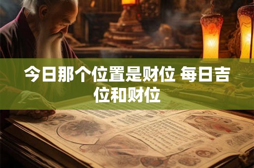 今日那个位置是财位 每日吉位和财位 今日那个位置是财位 每日吉位和财位