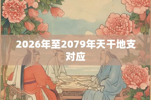 2026年至2079年天干地支对应