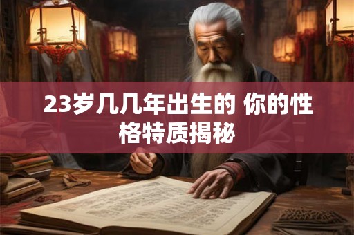 23岁几几年出生的 你的性格特质揭秘