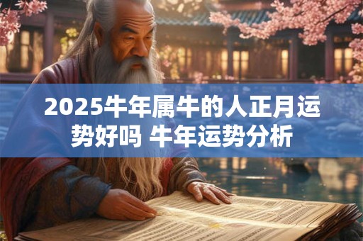 2025牛年属牛的人正月运势好吗 牛年运势分析 2025牛年属牛的人正月运势好吗 牛年运势分析
