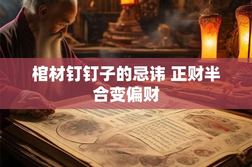 棺材钉钉子的忌讳 正财半合变偏财