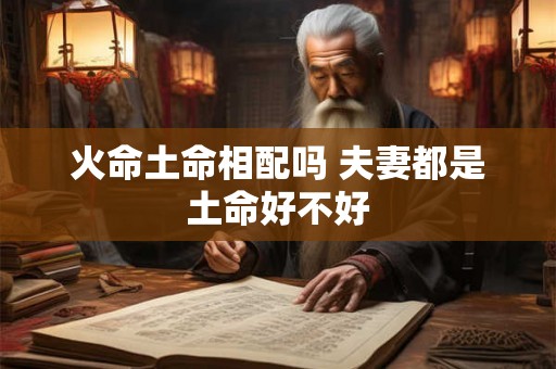 火命土命相配吗 夫妻都是土命好不好