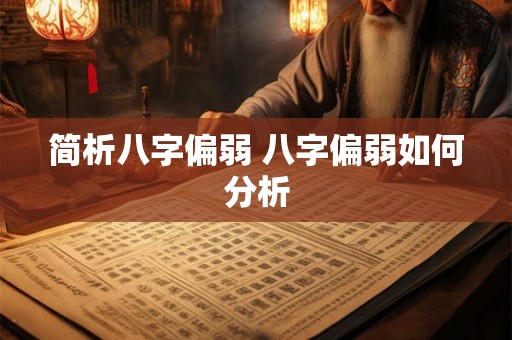 简析八字偏弱 八字偏弱如何分析