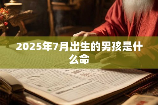 2025年7月出生的男孩是什么命 2025年7月出生的男孩是什么命