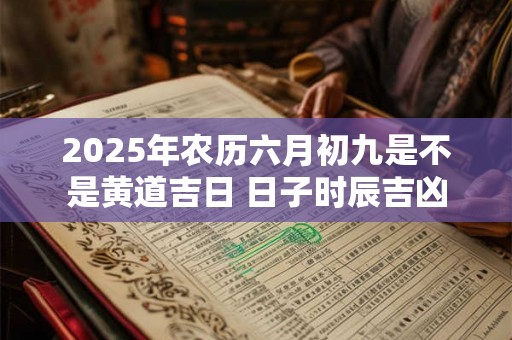 2025年农历六月初九是不是黄道吉日 日子时辰吉凶 2025年农历六月初九是不是黄道吉日 日子时辰吉凶