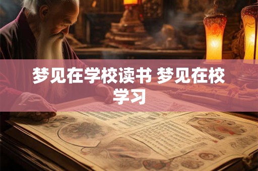 梦见在学校读书 梦见在校学习 梦见在学校读书 梦见在校学习