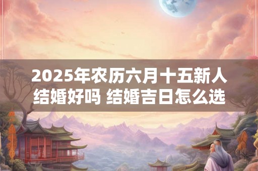 2025年农历六月十五新人结婚好吗 结婚吉日怎么选 2025年农历六月十五新人结婚好吗 结婚吉日怎么选
