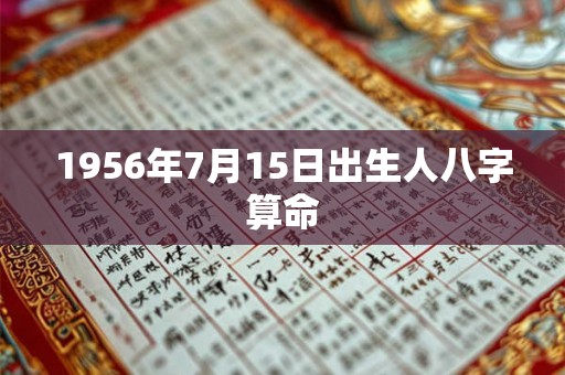 1956年7月15日出生人八字算命 1956年7月15日出生人八字算命