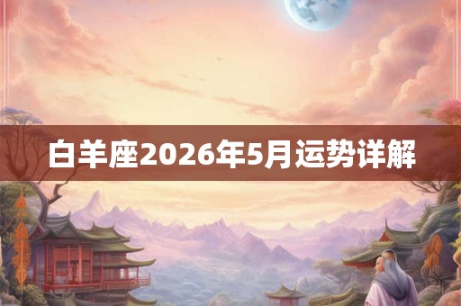 白羊座2026年5月运势详解