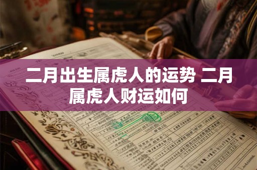 二月出生属虎人的运势 二月属虎人财运如何