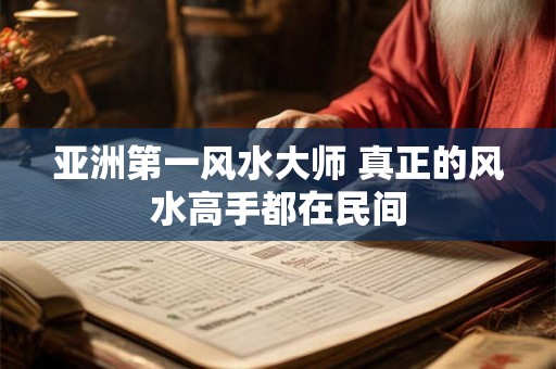 亚洲第一风水大师 真正的风水高手都在民间