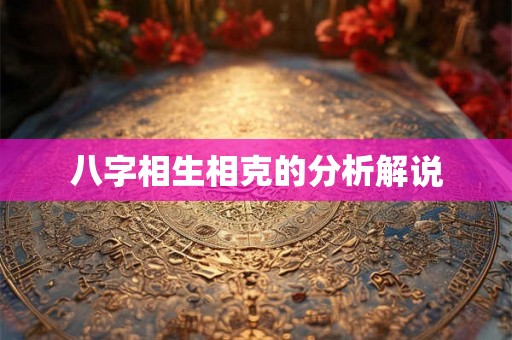 八字相生相克的分析解说 八字相生相克的分析解说