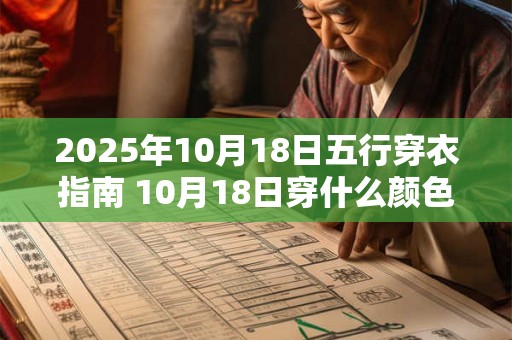 2025年10月18日五行穿衣指南 10月18日穿什么颜色衣服
