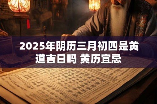 2025年阴历三月初四是黄道吉日吗 黄历宜忌 2025年阴历三月初四是黄道吉日吗 黄历宜忌