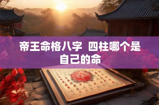帝王命格八字 四柱哪个是自己的命 帝王命格八字 四柱哪个是自己的命