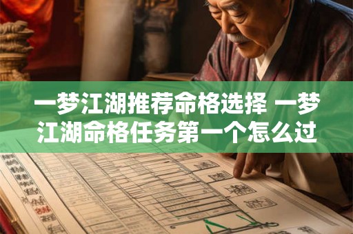 一梦江湖推荐命格选择 一梦江湖命格任务第一个怎么过 一梦江湖推荐命格选择 一梦江湖命格任务第一个怎么过