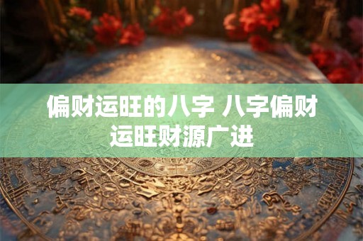 偏财运旺的八字 八字偏财运旺财源广进