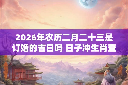 2026年农历二月二十三是订婚的吉日吗 日子冲生肖查询 2026年农历二月二十三是订婚的吉日吗 日子冲生肖查询