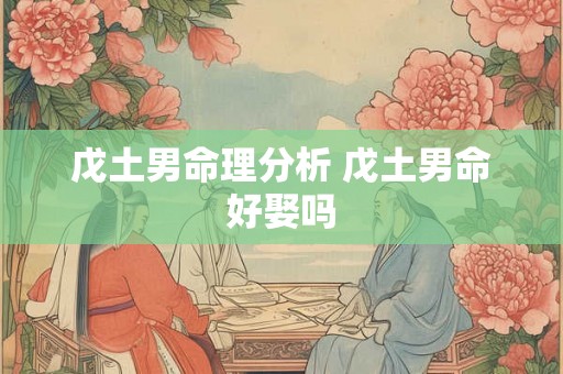 戊土男命理分析 戊土男命好娶吗 戊土男命理分析 戊土男命好娶吗