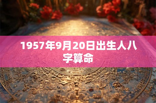 1957年9月20日出生人八字算命 1957年9月20日出生人八字算命