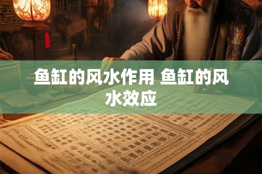 鱼缸的风水作用 鱼缸的风水效应 鱼缸的风水作用 鱼缸的风水效应